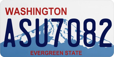 WA license plate ASU7082