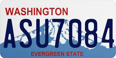 WA license plate ASU7084