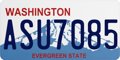 WA license plate ASU7085