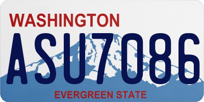 WA license plate ASU7086