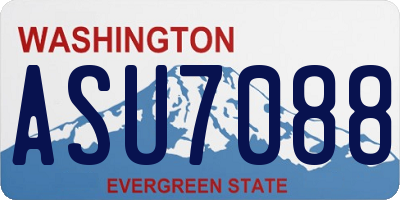 WA license plate ASU7088