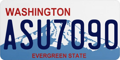 WA license plate ASU7090