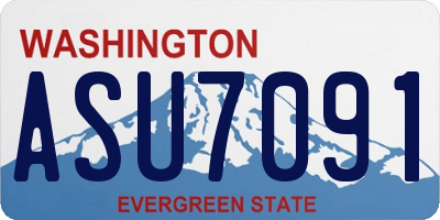 WA license plate ASU7091