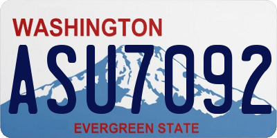 WA license plate ASU7092