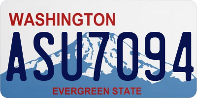 WA license plate ASU7094