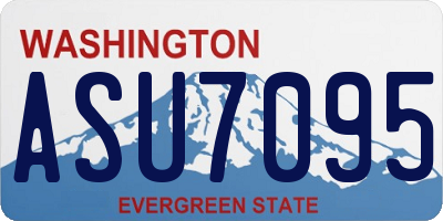 WA license plate ASU7095