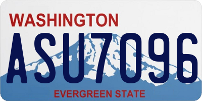 WA license plate ASU7096