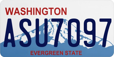 WA license plate ASU7097