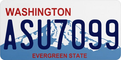 WA license plate ASU7099