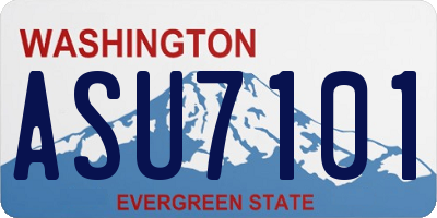 WA license plate ASU7101