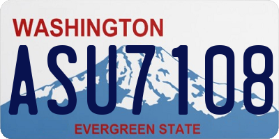 WA license plate ASU7108