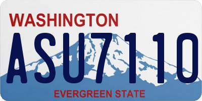 WA license plate ASU7110
