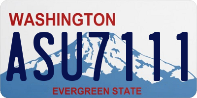 WA license plate ASU7111
