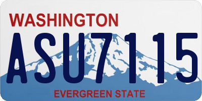 WA license plate ASU7115