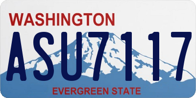 WA license plate ASU7117