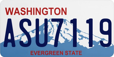 WA license plate ASU7119