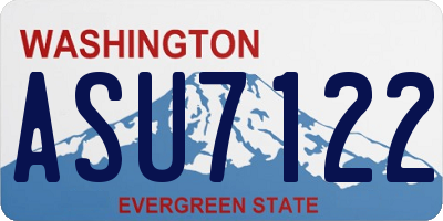 WA license plate ASU7122