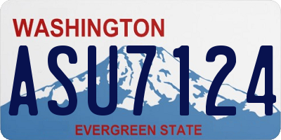 WA license plate ASU7124