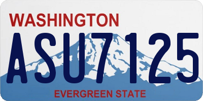 WA license plate ASU7125