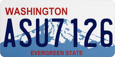 WA license plate ASU7126