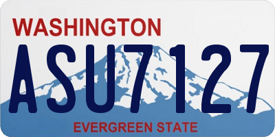 WA license plate ASU7127