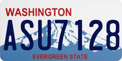 WA license plate ASU7128