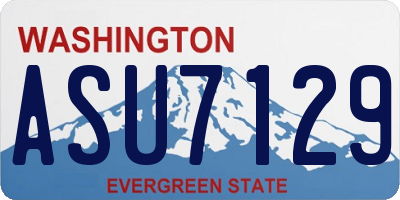 WA license plate ASU7129