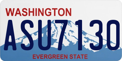 WA license plate ASU7130