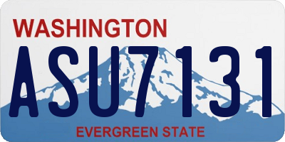 WA license plate ASU7131