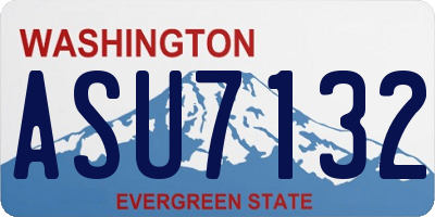 WA license plate ASU7132