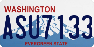 WA license plate ASU7133