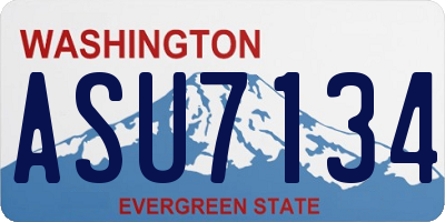 WA license plate ASU7134