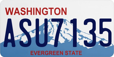 WA license plate ASU7135
