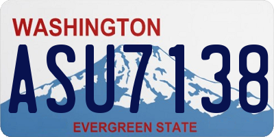 WA license plate ASU7138