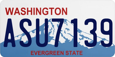 WA license plate ASU7139