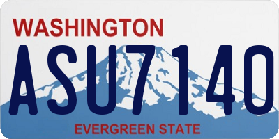 WA license plate ASU7140