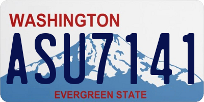 WA license plate ASU7141