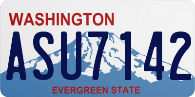WA license plate ASU7142
