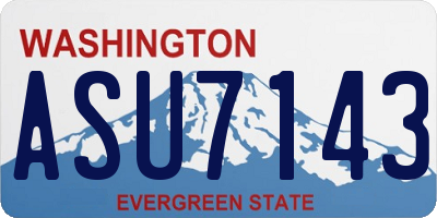 WA license plate ASU7143