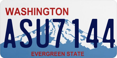 WA license plate ASU7144
