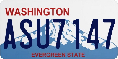WA license plate ASU7147