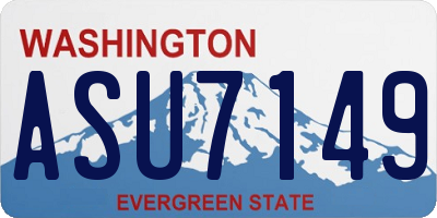 WA license plate ASU7149