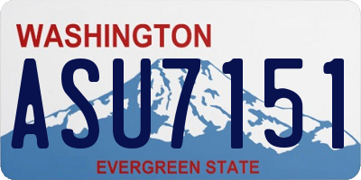 WA license plate ASU7151