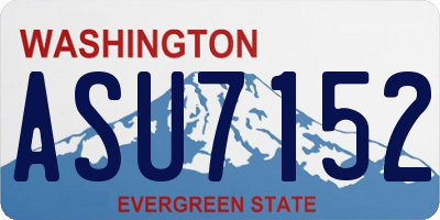 WA license plate ASU7152