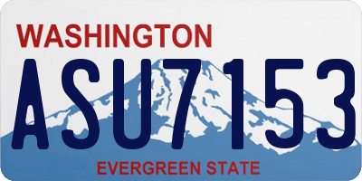 WA license plate ASU7153