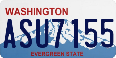 WA license plate ASU7155