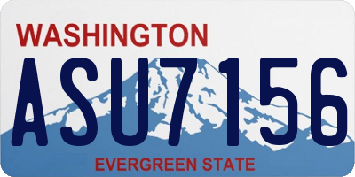 WA license plate ASU7156