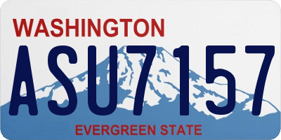 WA license plate ASU7157