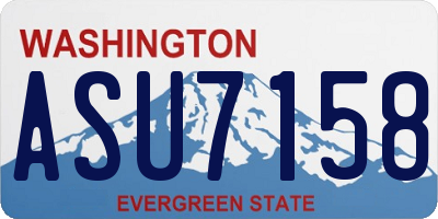 WA license plate ASU7158