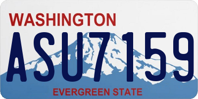 WA license plate ASU7159